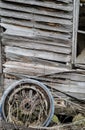 weathered wooden door and wall or abandoned farm shed Royalty Free Stock Photo