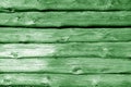 Weathered wooden fence in green tone Royalty Free Stock Photo