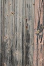 Weathered wooden fence palings abstract textured background