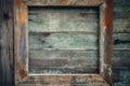 Weathered wooden frame, showcasing vintage charm and aged character