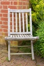 Weathered wooden garden chair