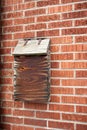 Weathered wooden mail box Royalty Free Stock Photo