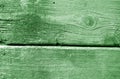 Weathered wooden painted wall in green color Royalty Free Stock Photo