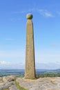 Weathered 200 year old monument to Nelson on Birchen Edge Royalty Free Stock Photo
