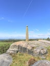 Weathered 200 year old Nelsons monument stands on Birchen Edge Royalty Free Stock Photo