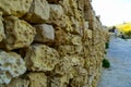 Weathering, erosion and destruction of limestone bricks of ancient structures on the island of Gozo, Malta