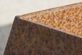 Weathering steel detail used in the construction industry with strong corrosion resistance