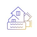 Weatherization gradient linear vector icon