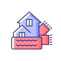 Weatherization RGB color icon Royalty Free Stock Photo