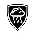 weatherproof glyph icon vector illustration Royalty Free Stock Photo
