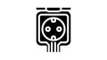 weatherproof socket glyph icon animation