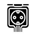 weatherproof socket glyph icon vector illustration