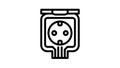 weatherproof socket line icon animation