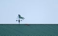 Weathervane on barn roof