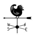 Weathervane - Black running rooster3. Royalty Free Stock Photo