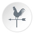 Weathervane rooster icon, flat style