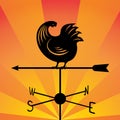 Weathervane - running rooster 6 Royalty Free Stock Photo