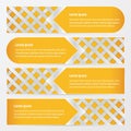 Weave design banner yellow color