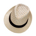 Weave hat isolated on white background, Pretty straw hat isolate Royalty Free Stock Photo