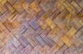 Weave pattern of bamboo background Royalty Free Stock Photo
