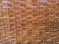 Weave pattern of bamboo use for background Royalty Free Stock Photo