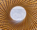 Weave pattern circle and hole in the middle of bamboo background Royalty Free Stock Photo