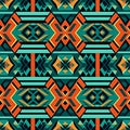 Weave the threads of aztec tradition in seamless patterns Royalty Free Stock Photo