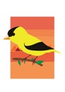Weaver bird. Vector illustration decorative design