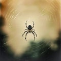 The Weaver of Dreams: A Spiders Delicate Dance on a Gossamer Web. Generative AI