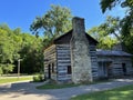 Weaverâs Shop and Home in Spring Mill State Park Royalty Free Stock Photo