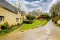 The weavers cottages in Arlington Row in Bibury Royalty Free Stock Photo