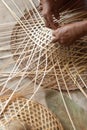 Weaving Bamboo Hat Royalty Free Stock Photo