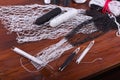 Weaving fishing nets at home