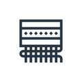 weaving icon vector from handcrafts concept. Thin line illustration of weaving editable stroke. weaving linear sign for use on web Royalty Free Stock Photo