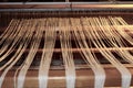 Weaving loom warp threads