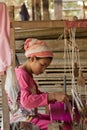 Weaving silk in rural Cambodia