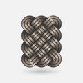 Weaving symbol abstract knot icon