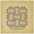 Weaving Textile fabric symbol on vintage background Royalty Free Stock Photo