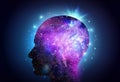 Human Head Universe Inspiration Enlightenment Royalty Free Stock Photo
