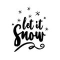 Let it snow! - Greeting card Royalty Free Stock Photo