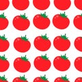 Seamless Pattern Cute Red Paprika Background Vector Illustration