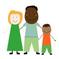 Interracial family with a child