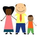 Interracial family with a child