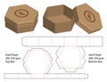 Box packaging die cut template design. 3d mock-up