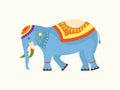 Blue Indian elephant decoration Royalty Free Stock Photo