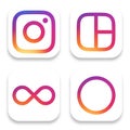 Instagram Logo Editorial Vector Illustration