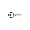 Key Oultine Vector Icon, Symbol or Logo.