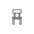 Chair Oultine Vector Icon, Symbol or Logo.