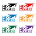 Next mission stock icon. Isolated on White Background Royalty Free Stock Photo