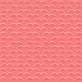 Square background for Valentine`s Day. Seamless pattern of hearts of coral color. Template of flyer or invitation